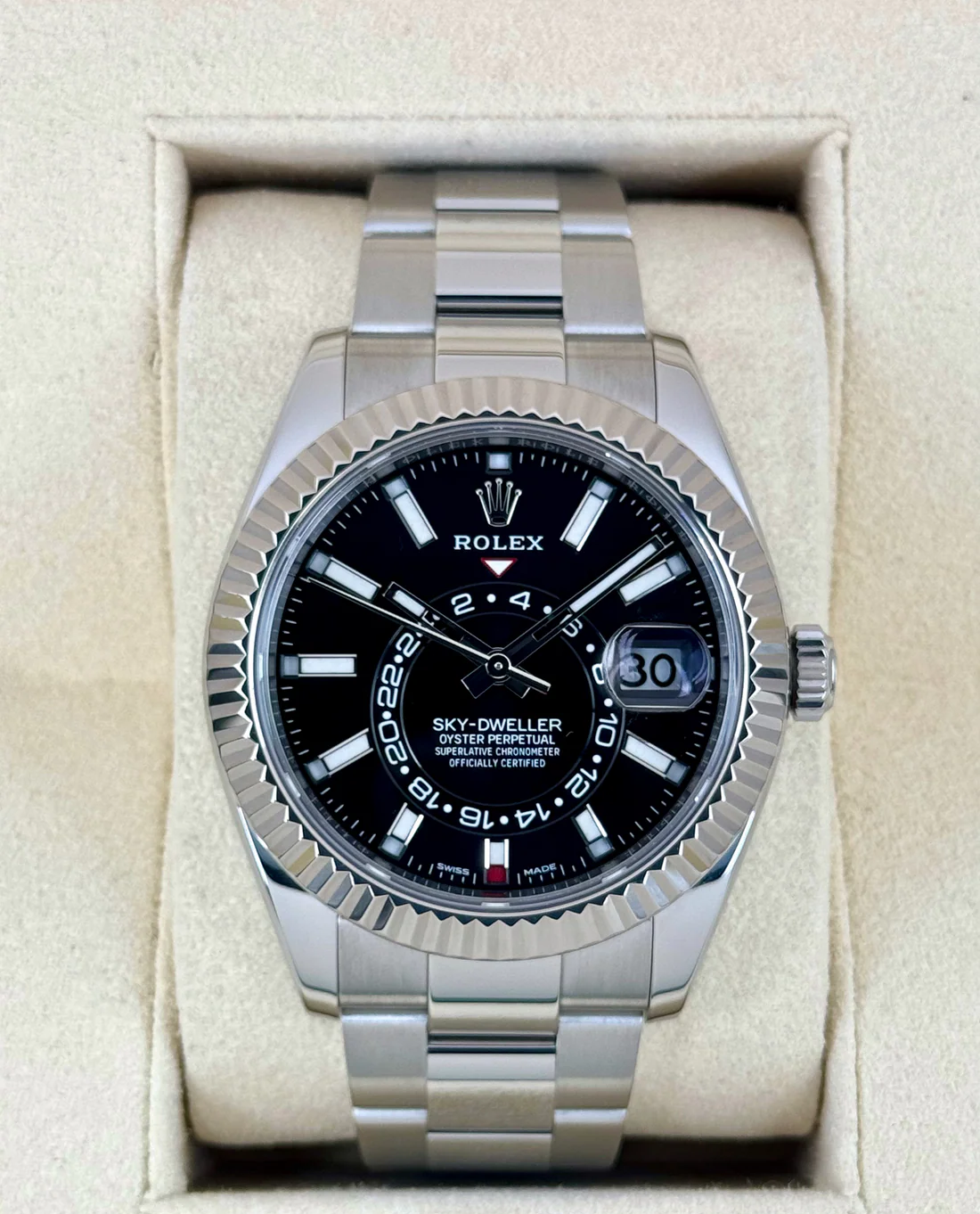 2019 Rolex Sky-Dweller 42mm 326934 Oyster Black Dial