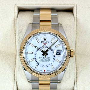 2022 Rolex Sky-Dweller 42mm 326933 Two-Tone Oyster White Dial