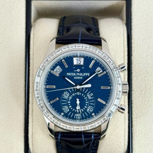 2023 Patek Philippe Annual Calendar Chronograph 40.5mm 5961P Platinum Blue Dial