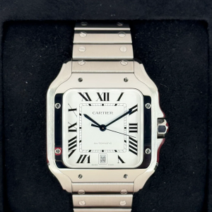 2023 Santos De Cartier 39.8mm WSSA0018 Stainless Steel White Dial