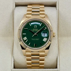 2023 Rolex Day-Date 40mm 228238 Arabic Calendar Green Dial