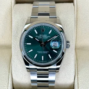 NEW 2025 Rolex Datejust 36mm 126200 Oyster Mint Green Dial