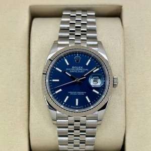 NEW 2025 Rolex Datejust 36mm 126234 Stainless Steel Jubilee Blue Dial