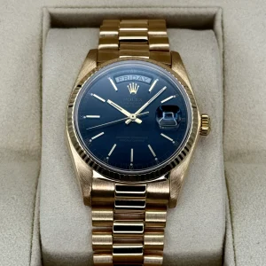1981 Rolex Day-Date 36mm 18038 Presidential Black Dial