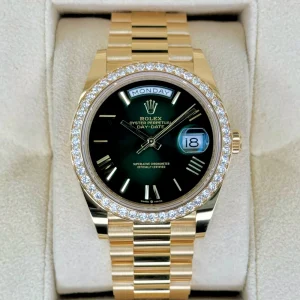 New 2025 Rolex Day-Date 40mm 228348RBR Presidential Green Dial