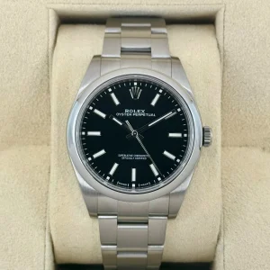 2019 Rolex Oyster Perpetual 39mm 114300 Black Dial