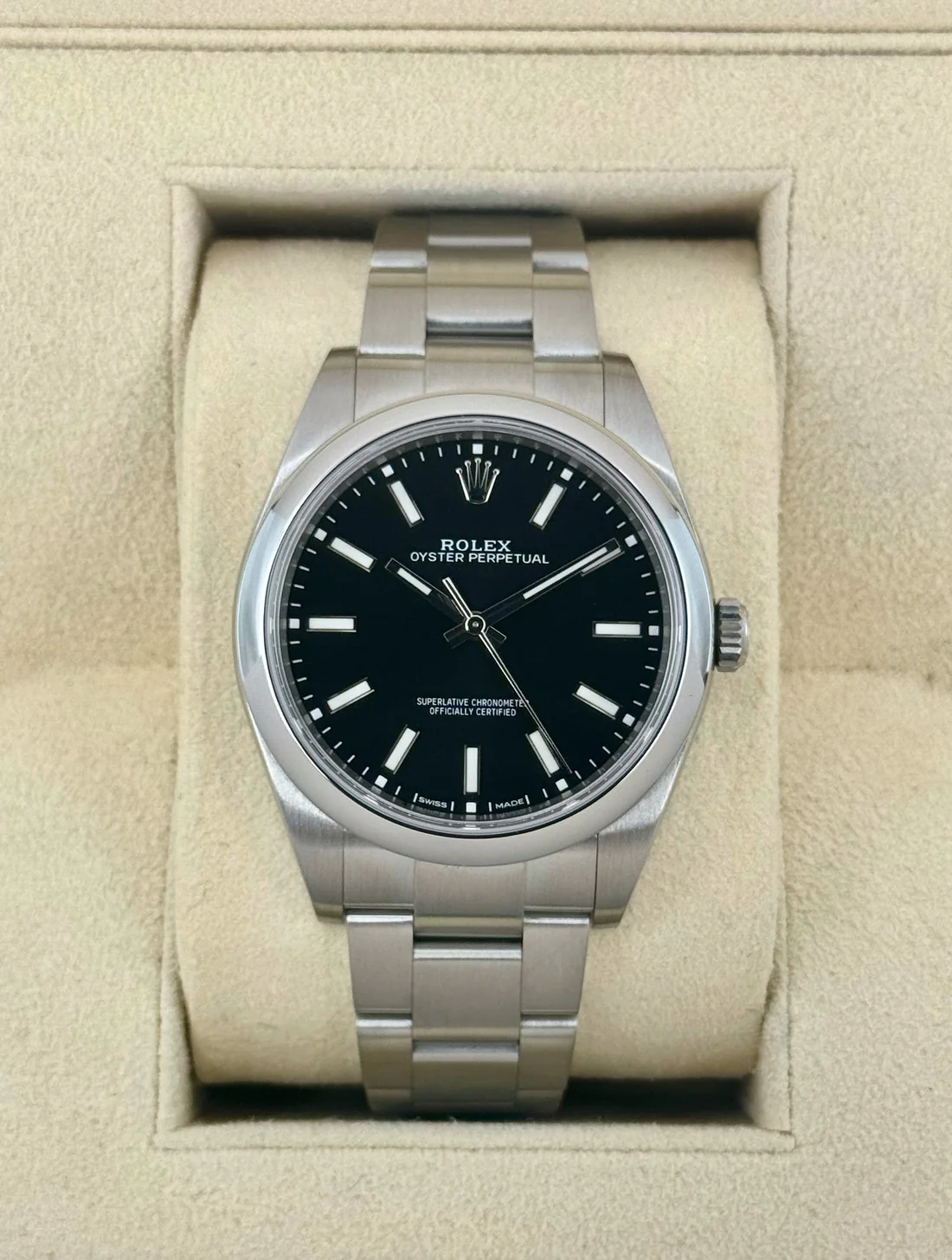 2019 Rolex Oyster Perpetual 39mm 114300 Black Dial