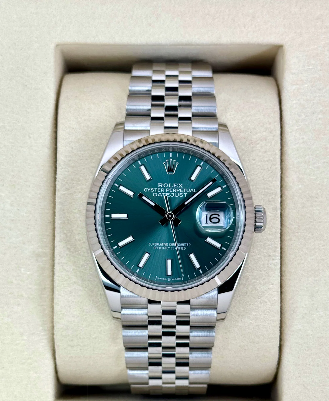 NEW 2025 Rolex Datejust 36mm 126234 Jubilee Green Dial
