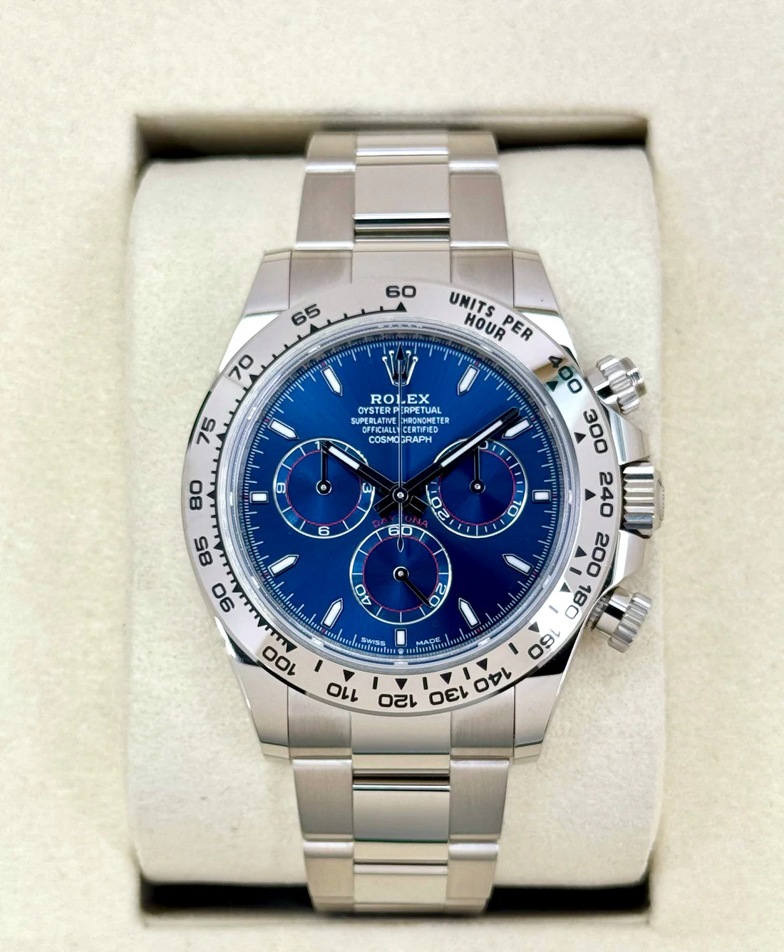 NEW 2025 Rolex Daytona 40mm 126509 White Gold Blue Dial