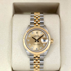 NEW 2025 Rolex Lady Datejust 28mm 279173 Jubilee Champagne Diamond Dial