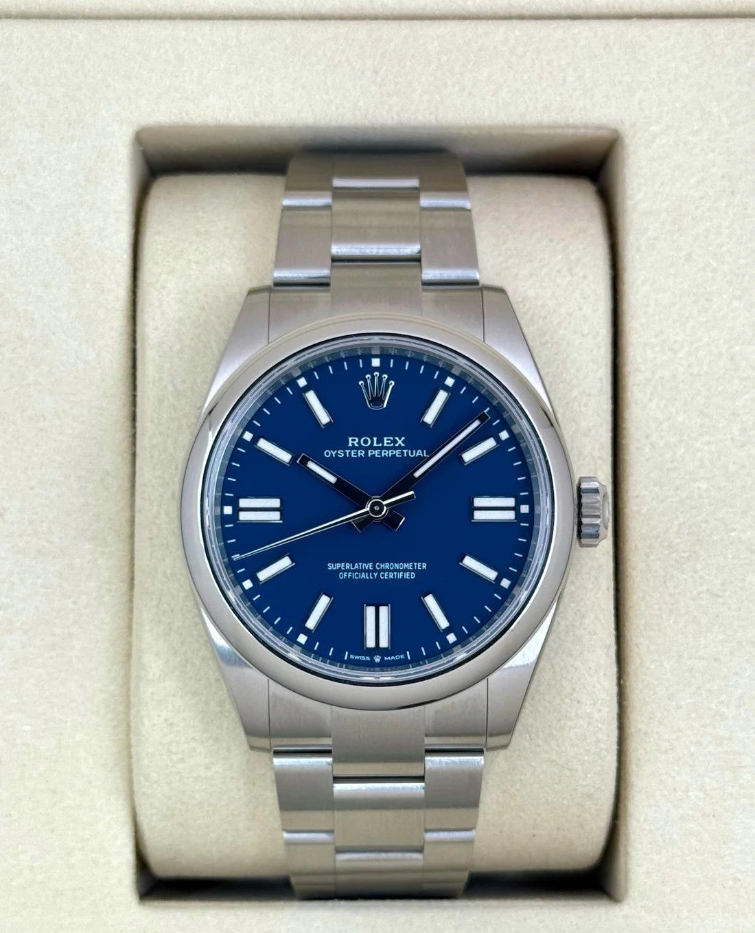 NEW 2025 Rolex Oyster Perpetual 41mm 134300 Med Blue Dial
