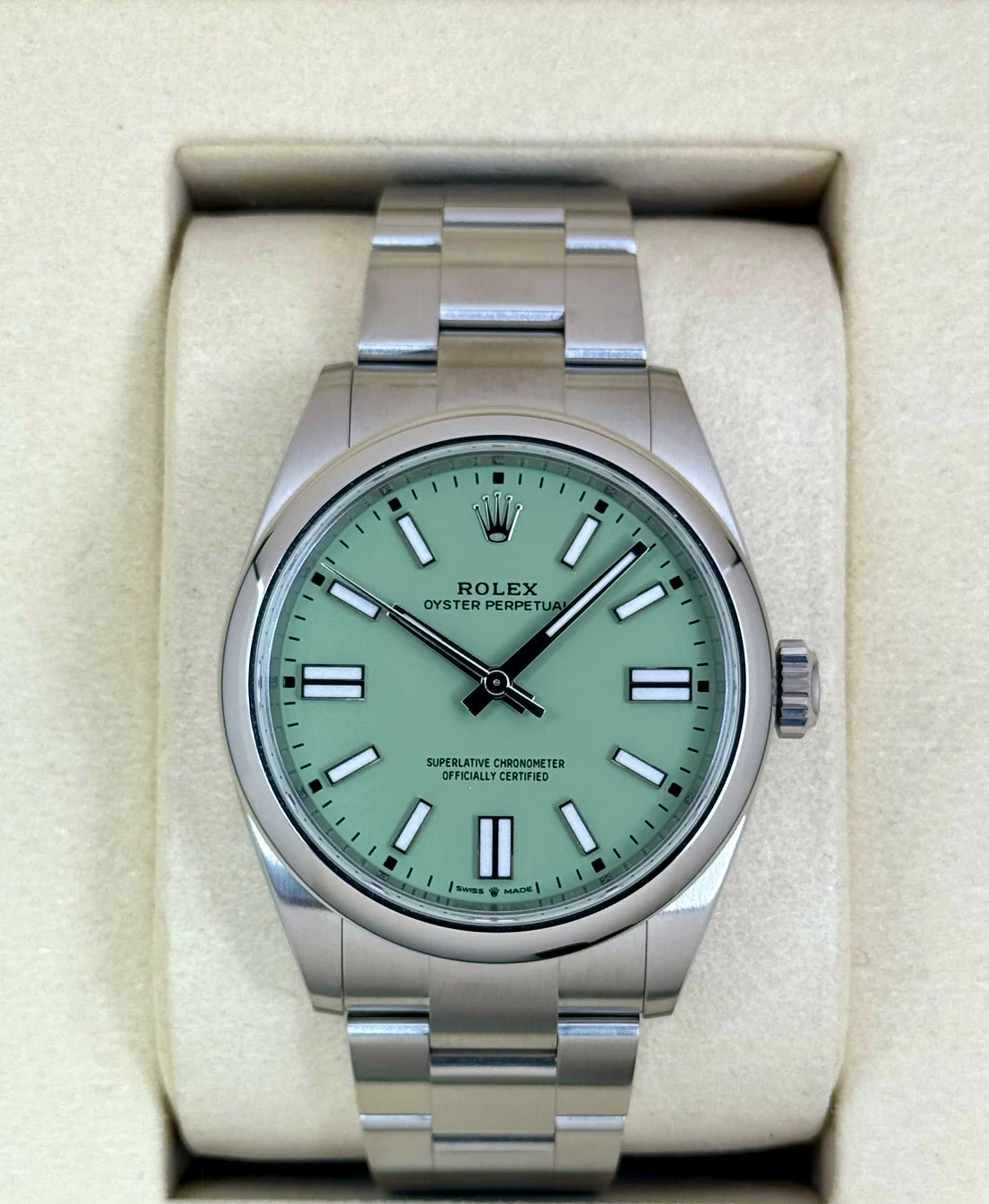 NEW 2025 Rolex Oyster Perpetual 41mm 134300 Pistachio Dial