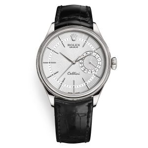 Rolex Cellini 50519 Silver Dial Leather Strap Date 39mm Mens Watch...